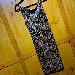 Lined animal print dress